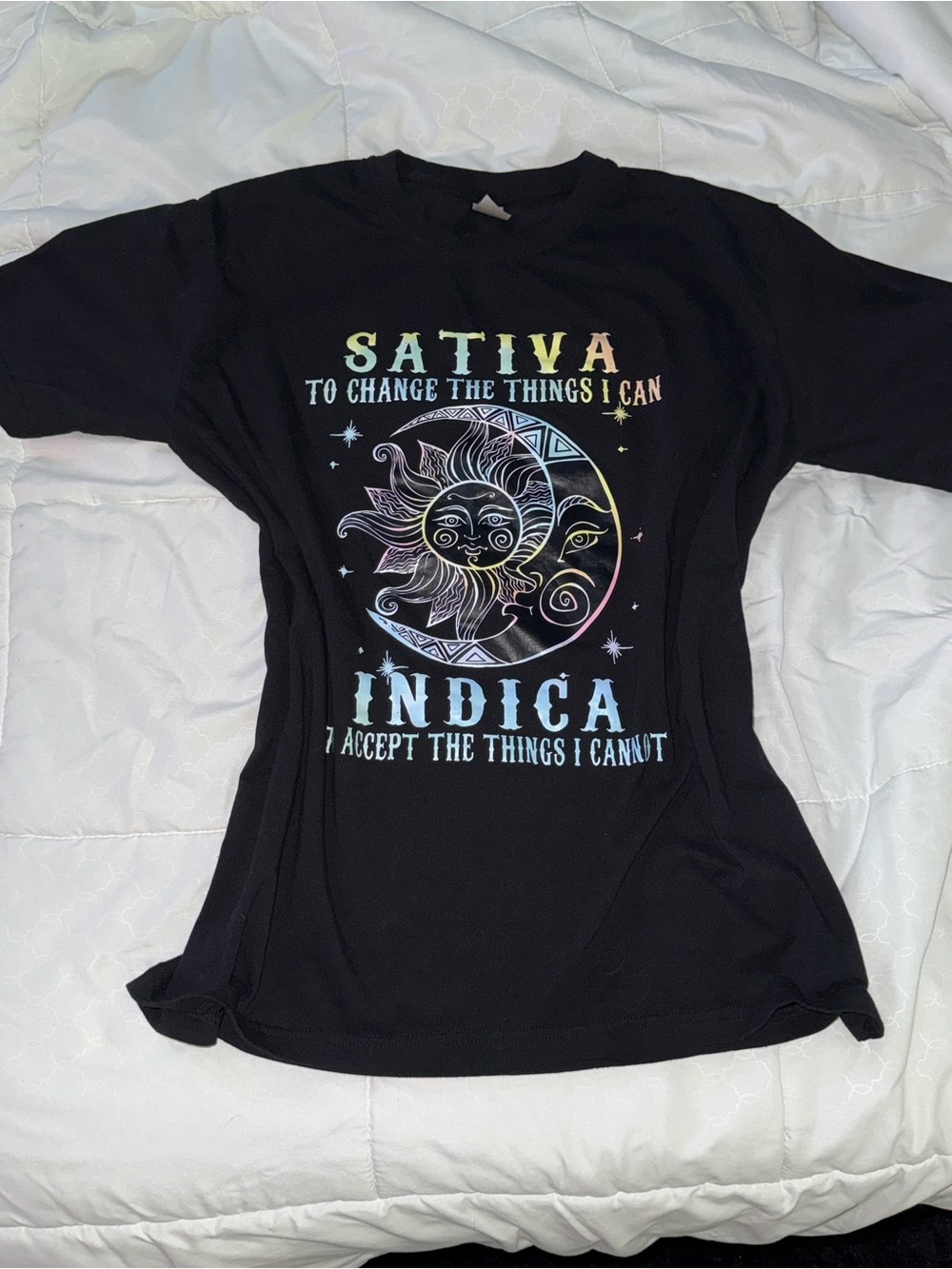100% Cotton Women’s Lifestyle Graphic Tee Sun & Moon Design